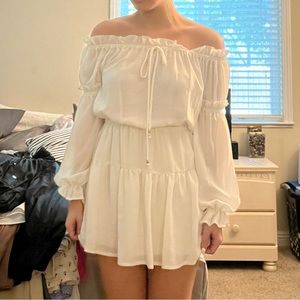 White Ruffle Dress